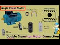 Double Capacitor Motor Connection | Capacitor Start Capacitor Running Motor | single phase motor