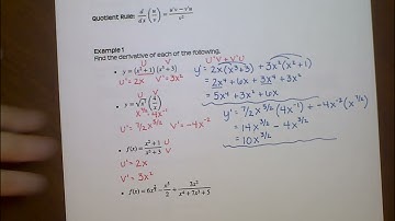 Product & Quotient Rules (2.8-2.9) - pt 1