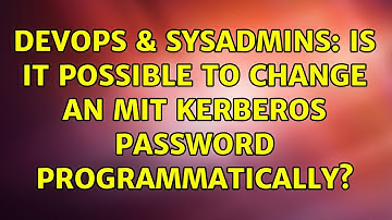 DevOps & SysAdmins: Is it possible to change an MIT Kerberos password programmatically?