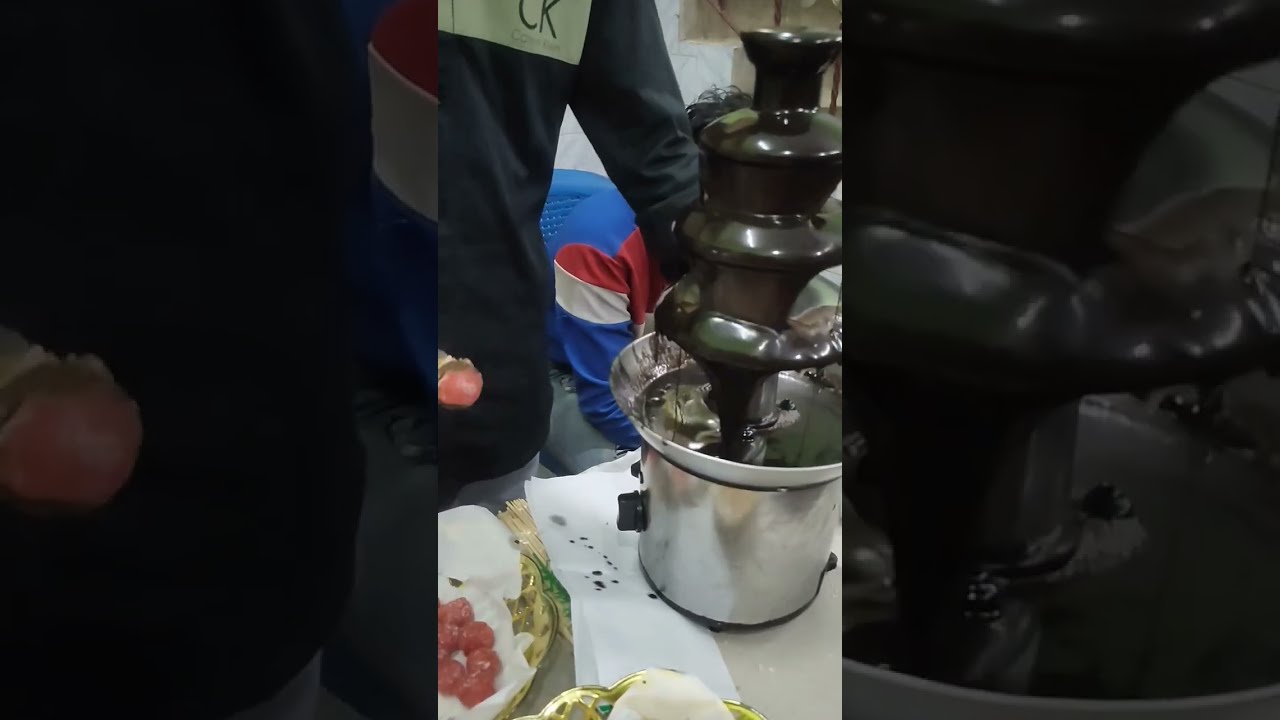❤️yummy and tasty chocolate fountain in birthday party 🎂/chocolate fountain/birthday party❤️