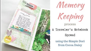 MEMORY KEEPING LAYOUT | TRAVELER’S NOTEBOOK | COCOA DAISY BACKYARD BLOOMS KIT