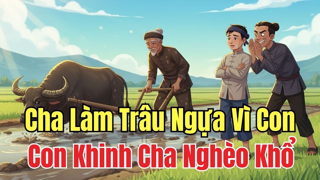 Chuyện Nhân Quả: Cha Làm Trâu Ngựa Vì Con – Con Khinh Cha Nghèo Khổ Báo Ứng Đến Ngay