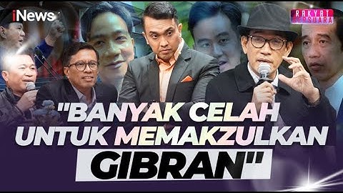 Soal Gibran, Refly Harun: DPR Harus Bentuk Panitia Angket untuk Pemakzulan | Rakyat Bersuara | 06/05