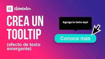 Tooltip (texto emergente) al pasar el cursor por una imagen, texto o ícono - Elementor Wordpress