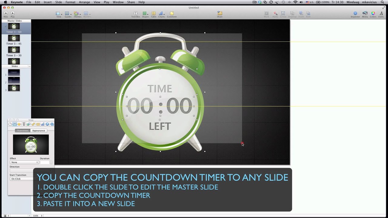 keynote presentation timer