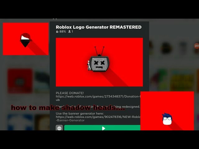 How To Make A Shadow Head On Android Ios Roblox Youtube - roblox logo generator remastered roblox