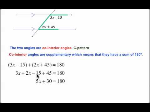 Co Interior Angles And Parallel Lines Geometry And Algebra 6h