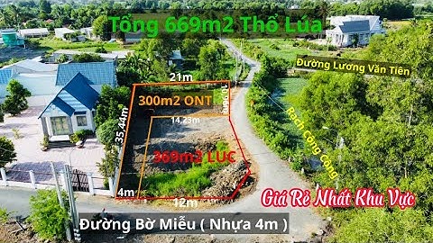 ❤️ ( Đã Bán ) Đất Cần Giuộc/Siêu Phẩm Thổ Lúa View Rạch 2 Mặt Tiền đường Nhựa 669m2