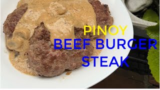 Pinoy Beef Burger Steak