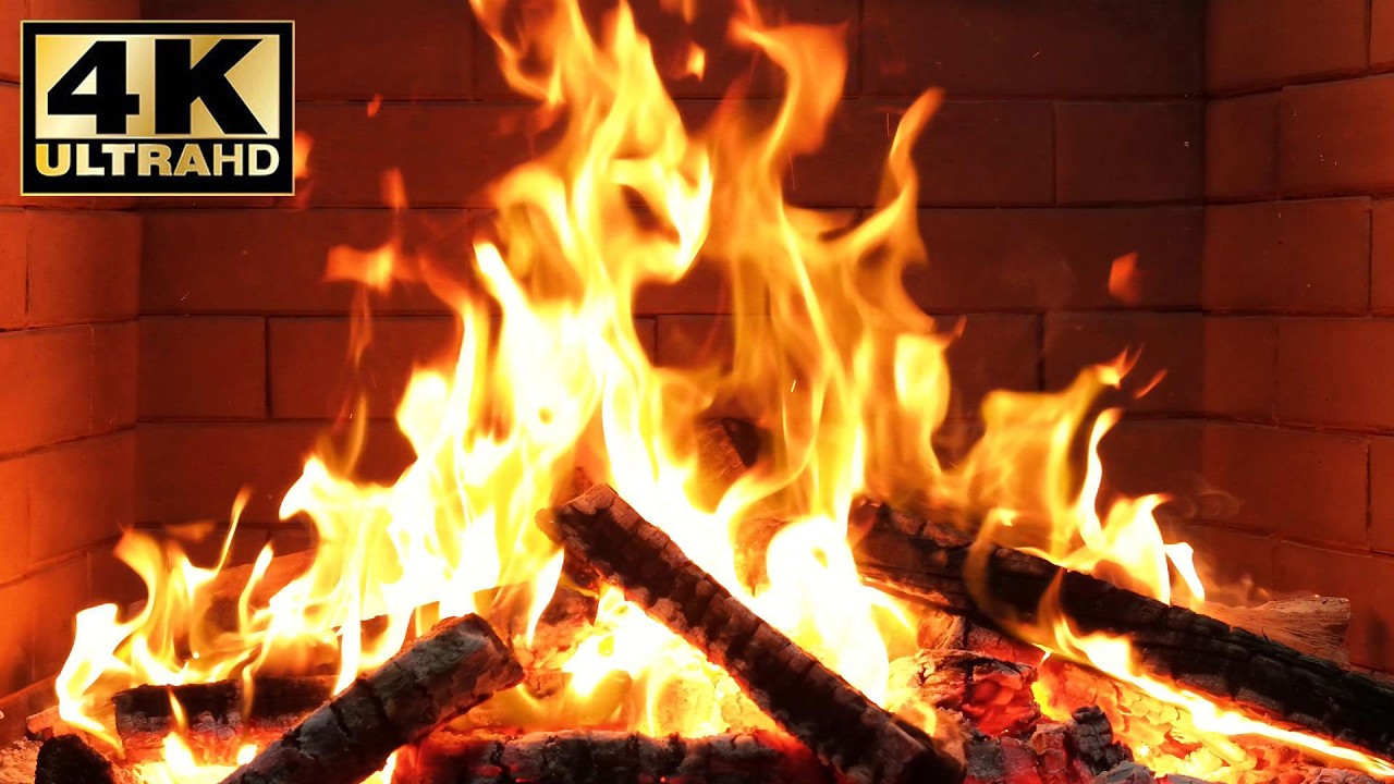 🔥 4K Fireplace for mind therapy. Cozy summer fireplace ambience. Calm and cozy fireplace atmosphere