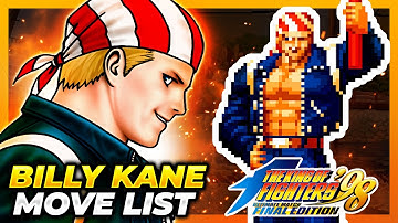 BILLY KANE MOVE LIST - The King of Fighters 
