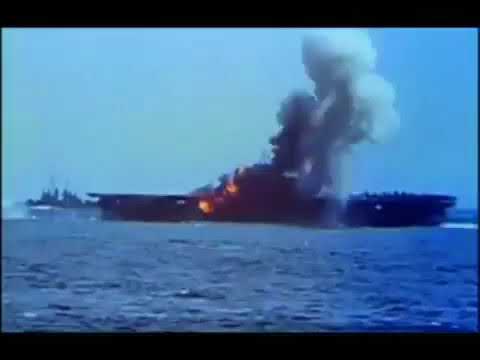 იაპონელი კამიკაძის თავდასხმა ამერიკულ ხომალდზე|Japanese Kamikaze attack on the USS Essex  25.11.1944