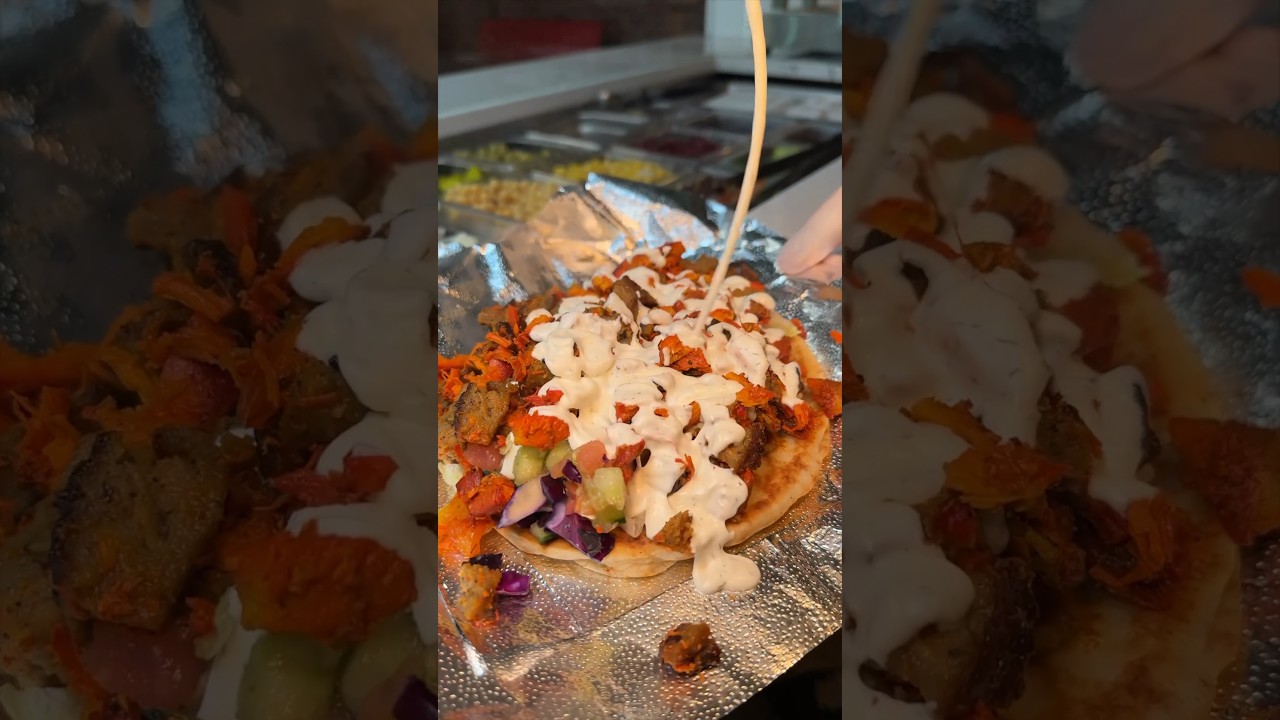 Part 1 of 2: The HALAL FOOD at Hamza & Madina in NY is 🔥! Where would you start?? #DEVOURPOWER