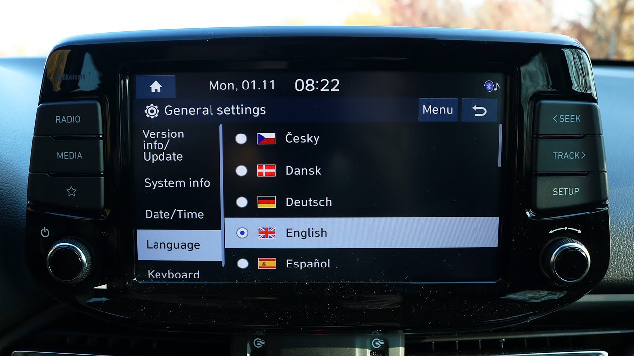 Hyundai i30 - Changing the Language