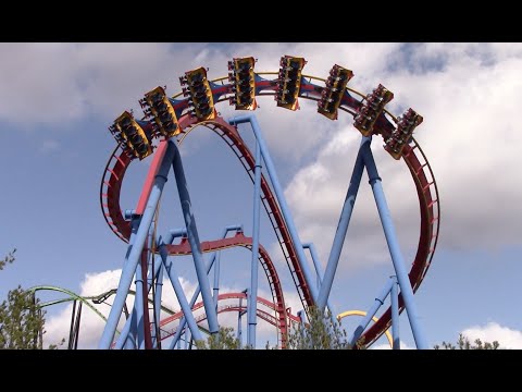 Video: Superman Ultimate Flight - Ulasan Six Flags Great Adventure Roller Coaster