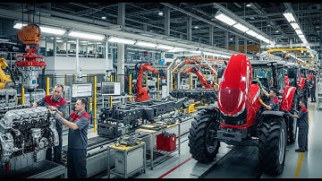 Behind the Scenes: Massey Ferguson Tractor Full Assembly Line & Factory Tour - Engine to Finish