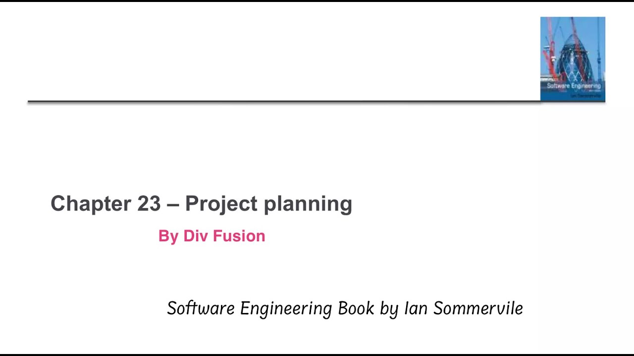 Project planning | chap 23 | Software Engineering | Ian Sommervile | in ...