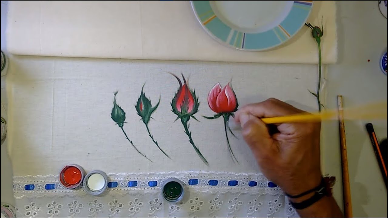 #DicadaSemana - Aprenda a Pintar Botões de Rosa