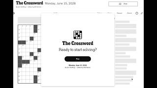 Downs ONLY for the first time! | NYT 06.15.26 | Monday Crossword