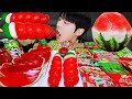 ASMR MUKBANG | 수박 디저트 아이스크림 탕후루 딸기 수박젤리 먹방 &amp; 레시피 DESSERT ICE CREAM WATERMELON TANGHULU