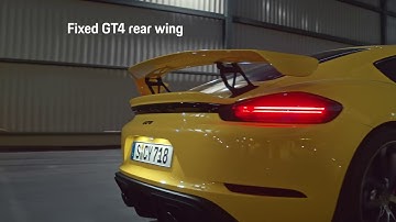 The new Porsche 718 Cayman GT4. Product highlights.