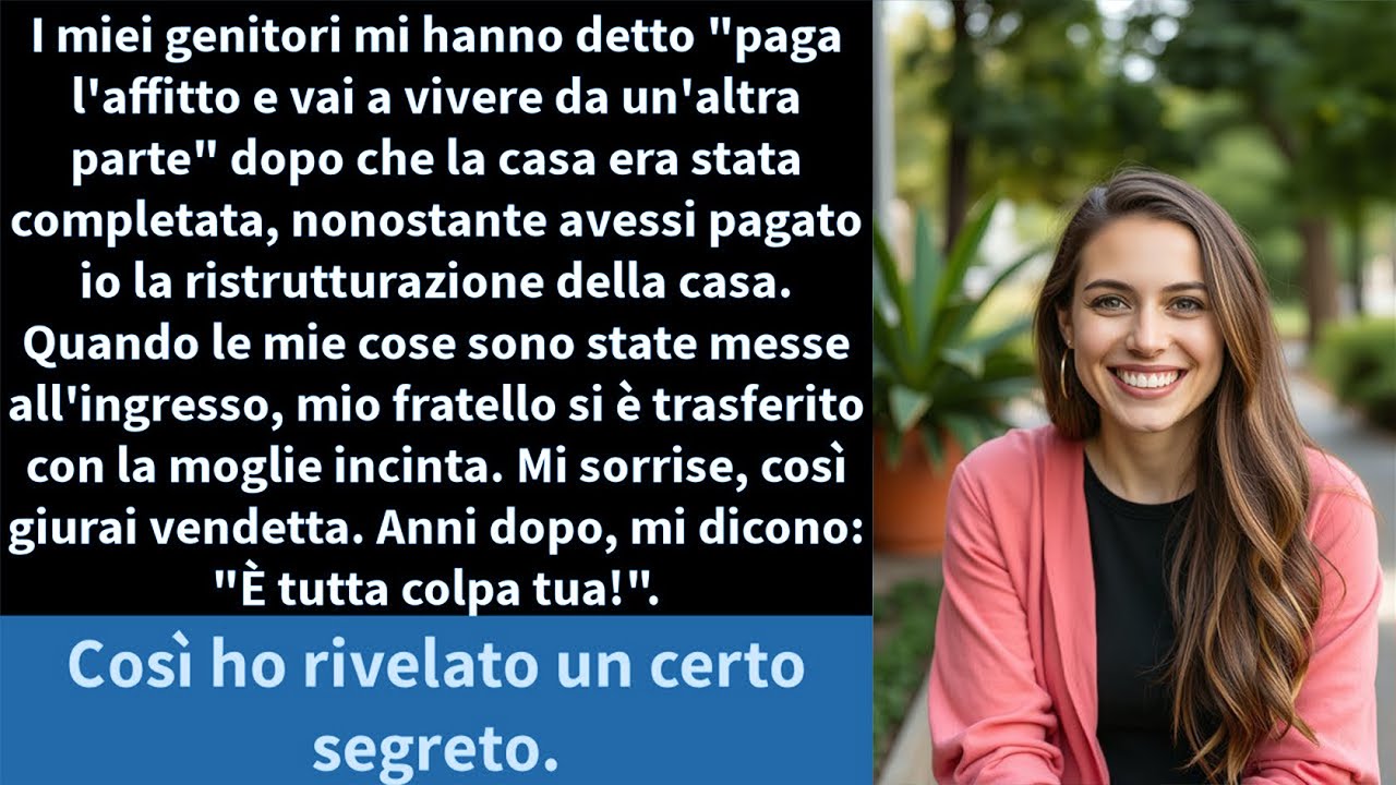 I miei genitori mi hanno detto -paga l'affitto e vai a vivere da un'altra parte- dopo che la casa