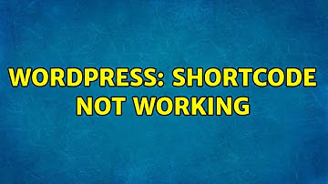 Wordpress: shortcode not working