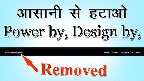 remove footer credit link from blogger template | remove design by form blogger