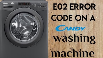 Tutorial:How to fix a E02 error code on a candy or hover washing machine