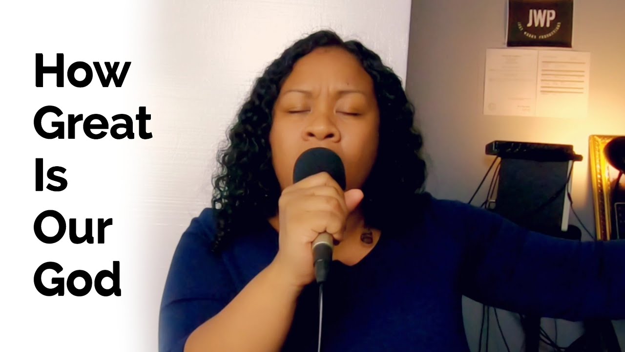 Precious Love sings "How Great Is Our God" at the studio