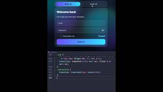Amazing Login Form | Glossy Form #html #css #javascript #coding
