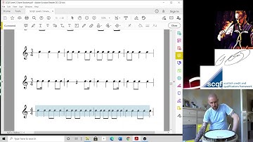 SCQF Level 2 Drumming - Level 2 Monotones TUTORIAL VIDEO
