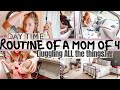 DAY TIME ROUTINE OF A MOM OF 4 | HOW I GET IT DONE | MAJOR CLEANING MOTIVATION |  SAHM