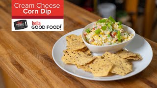 DELICIOUS EASY Cream Cheese Corn Dip | Family Game Night Appetizer Ideas @ChefAbbieGellman