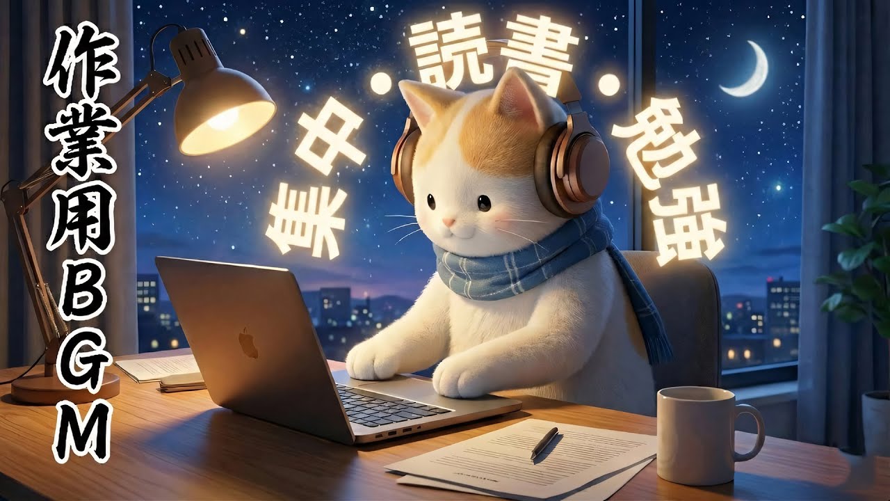 【作業用BGM】夜の静かな作業時間🌙｜三味線×ピアノ×ギター｜集中タイム