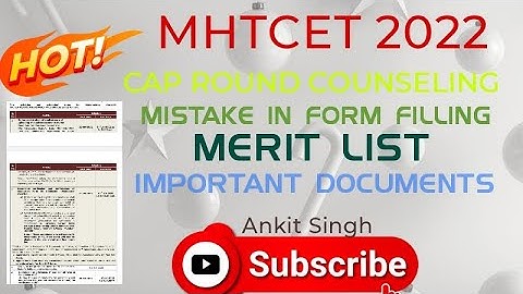 MHTCET 2022 CAP ROUND REGISTRATION MISTAKE IN FORM FILLING FOR STUDENTS LATEST UPDATE 👍🏻❤️