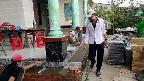 tô hồ cổng hàng rào ngôi nhà nóc thái - cuộc sống thợ hồ