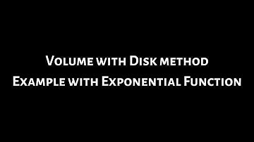 Volume using Disk Method with Exponential Function