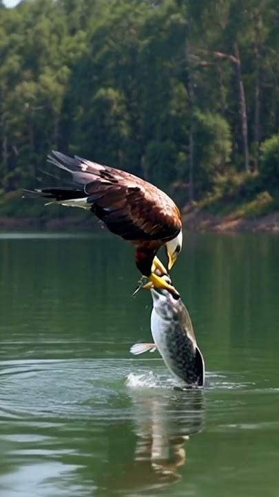 Eagle catch unbelievable big fish . Best short clip 💥