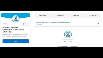 MuleSoft Developer I Certification Maintenance (Winter 