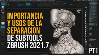 Importancia Y Usos De La Separacion Por Subtools  Zbrush 20217  En Espaol  Pt1