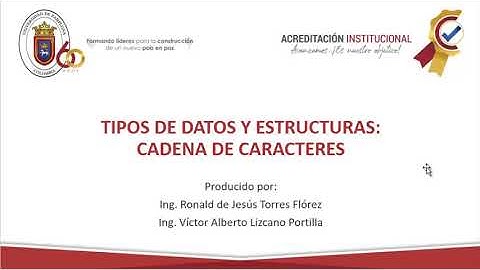 Tipos de datos y estructuras: Cadena de caracteres
