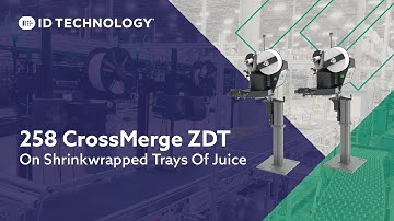 258 CrossMerge ZDT on Shrink Wrapped Trays of Orange Juice