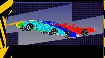 Car Crash #3   Shutter Crush Survival Race in Algodoo