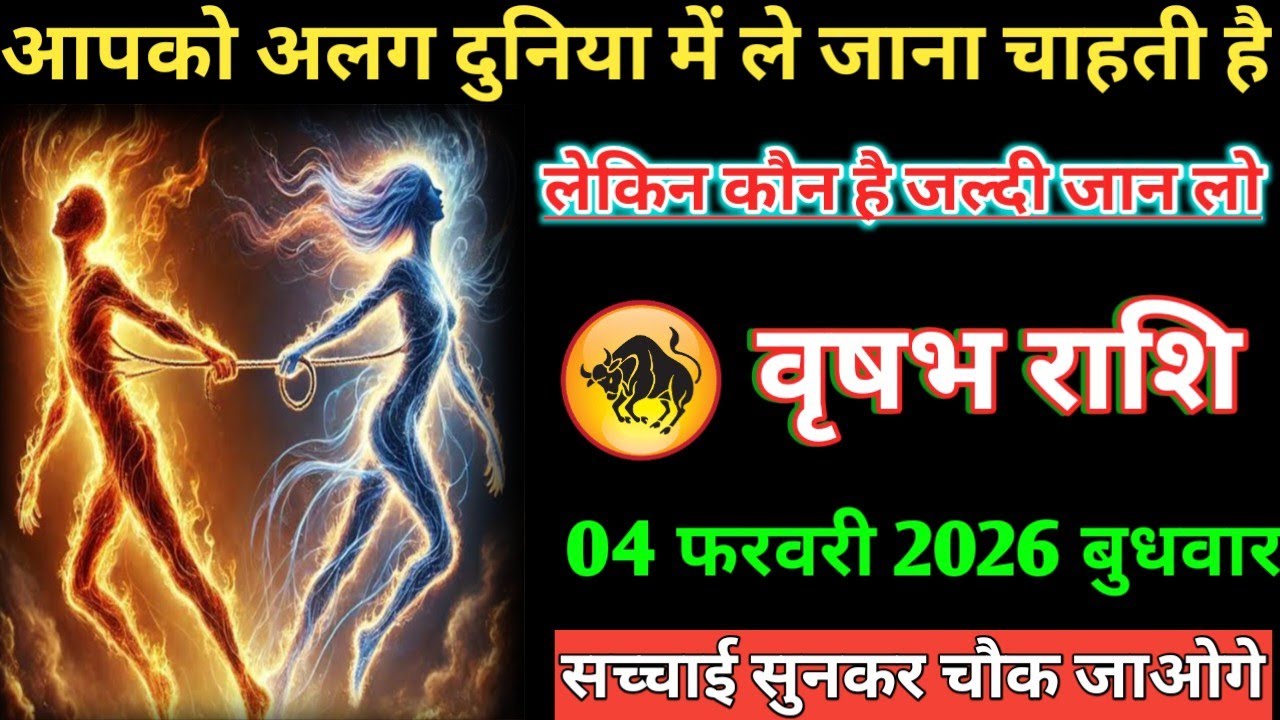 #वृषभ आपको अलग दुनिया में ले जाना चाहती है लेकिन कौन है जल्दी जान लो 04 फरवरी 2026 बुधवार