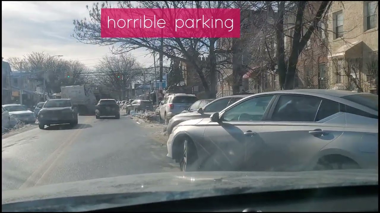 Driving around NYC snow storm aftermath 