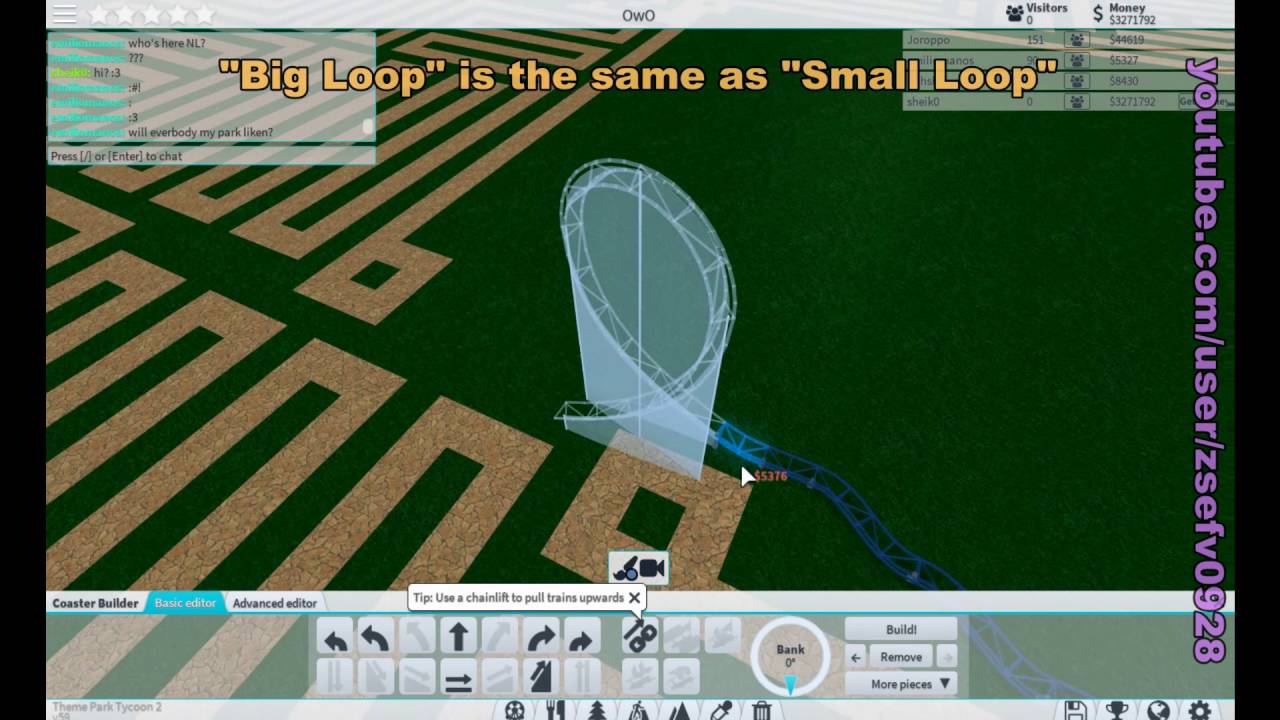 Roblox Tutorial Theme Park Tycoon 2 Loops And Black Hole Youtube - robloxtheme park tycoon 2 ep1playing with hacks