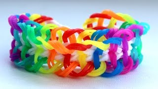 ❤ Браслет из резинок RAINBOW LOOM. Как плести браслет. Rainbow loom Bracelet