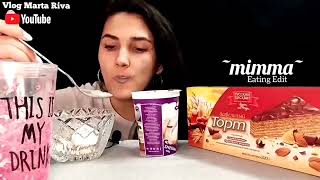 @martariva7357 episode 17 yummy chalk with blue Uzbek #creamy #eating #mukbang #subscribe