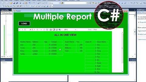 RDLC Report C# | Multiple Reports in Same Report Viewer Page in c# Windows Form with SQL Server